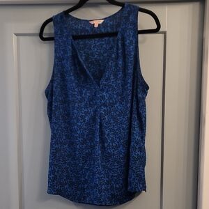 Candie's Navy Floral Sleeveless Blouse